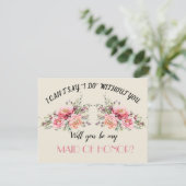 Invitation Mariage de jardin sauvage Serez-vous ma femme d'ho (Debout devant)