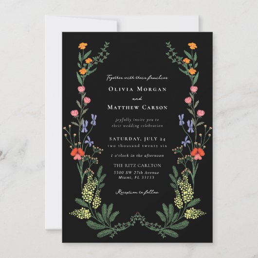 Invitation Mariage de jardin secret (Devant)