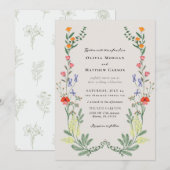 Invitation Mariage de jardin secret (Devant / Derrière)