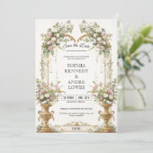 Invitation Mariage de jardin secret Enregistrer la date (Debout devant)