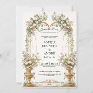 Invitation Mariage de jardin secret Enregistrer la date