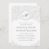 Invitation Mariage de jardin secret - gris (Devant / Derrière)