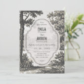 Invitation Mariage de jardin vintage (Debout devant)