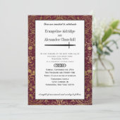 Invitation Mariage de jeu de table élégant de l'épée médiéval (Debout devant)