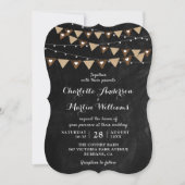 Invitation Mariage de jonction noir Chalkboard (Devant)