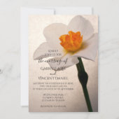 Invitation Mariage de jonquille à ressort blanc (Devant)