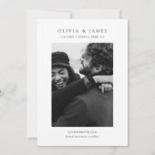 Invitation Mariage de Joshua Tree Enregistrer la date Noir &  (Dos)