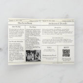 Invitation Mariage de journal (Intérieur)