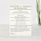 Invitation Mariage de journal (Dos)