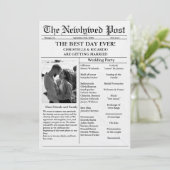 Invitation Mariage de journal de script minimal enregistrer l (Debout devant)