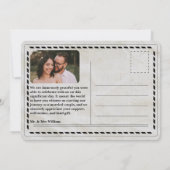 Invitation Mariage de journal unique Vintage élégant Merci (Dos)