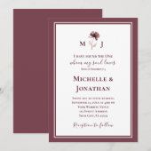 Invitation Mariage de la Bible chrétienne de Bourgogne modern (Devant / Derrière)