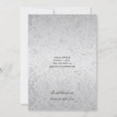 Invitation Mariage de la borne de ruban violet de superpositi (Dos)