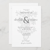 Invitation Mariage de la branche Arbre Fruit (Devant / Derrière)