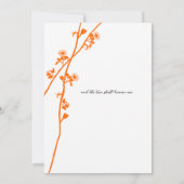 Invitation Mariage de la branche de fleurs sauvages d'orange (Dos)