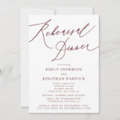 Invitation Mariage de la calligraphie de Bourgogne (Devant)