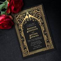 Mariage de la cathédrale gothique d'or Vampire