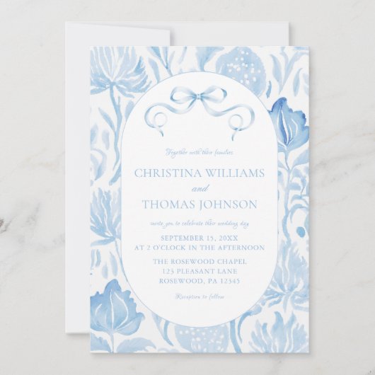 Invitation Mariage de la ceinture bleue (Devant)