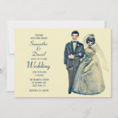 Invitation Mariage de la chambre de mariage vintage (Devant)