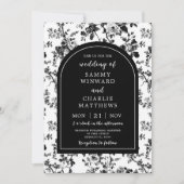 Invitation Mariage de la Chine antique noire (Devant)