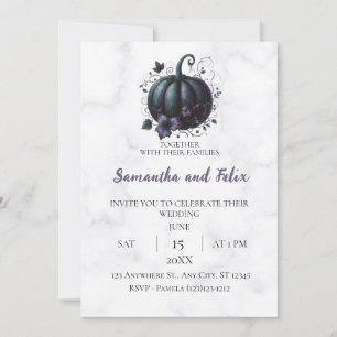 Invitation Mariage de la Citrouille Marbrée Violette Enchanté