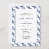 Invitation Mariage de la Corde à voile marine (Devant)