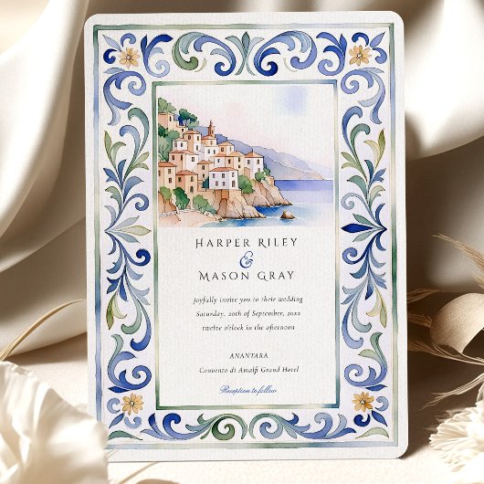 Invitation Mariage de la côte d'Amalfi
