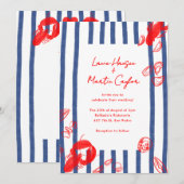 Invitation Mariage de la côte Est du Maine Lobster Oysters (Devant / Derrière)