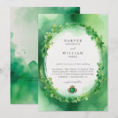 Invitation Mariage de la couronne de claddagh (Devant / Derrière)