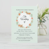 Invitation Mariage de la couronne de corail de Mint Willow (Debout devant)
