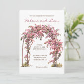 Invitation Mariage de la couronne romantique à fleur (Debout devant)
