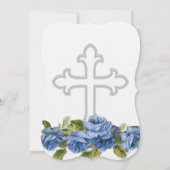Invitation Mariage de la Croix-Chrétienne des Roses bleus (Dos)