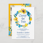 Invitation mariage de la date de modification de l'aquarelle (Devant / Derrière)