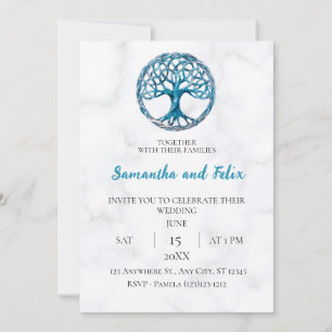 Invitation Mariage de la déesse celtique de la vie en marbre
