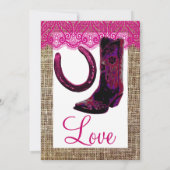 Invitation Mariage de la dentelle de Burlap (Dos)