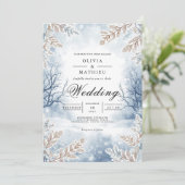 Invitation Mariage de la Direction du paysage givré (Debout devant)