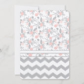 Invitation Mariage de la faune et de la flore rose (Dos)