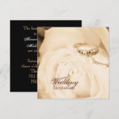 Invitation Mariage de la fête de l'engagement de la bague de  (Devant / Derrière)