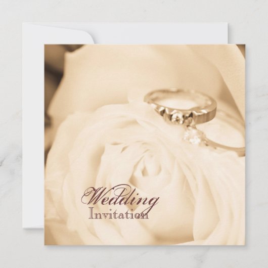 Invitation Mariage de la fête de l'engagement de la bague de  (Devant)