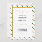 Invitation MARIAGE de la fête de l'or chrétien de l'INDE (Dos)