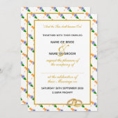 Invitation MARIAGE de la fête de l'or chrétien de l'INDE (Devant / Derrière)