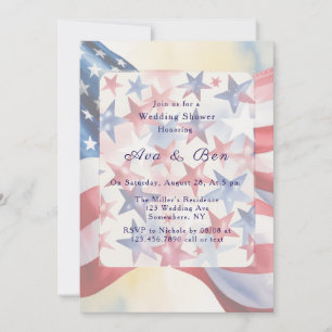 Invitation Mariage de la fête du 4 juillet sous forme de douc