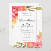 Invitation Mariage de la fête du jardin (Devant / Derrière)