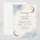 Invitation Mariage de la fleur de rêve céleste (Devant / Derrière)