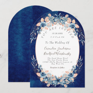 Invitation Mariage de la Fleur Shell de couleur d'eau de la p