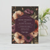 Invitation Mariage de la floraison de l'amarante pourpre (Debout devant)