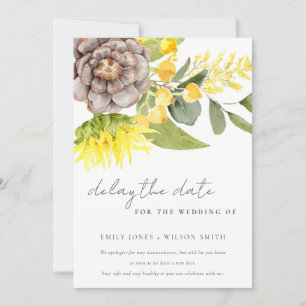 Invitation Mariage DE LA FLORE EUCALYPTUS RETARD LA DATE