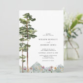 Invitation Mariage de la forêt de montagne (Debout devant)