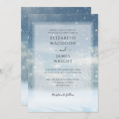 Invitation Mariage de la forêt de neige (Devant / Derrière)