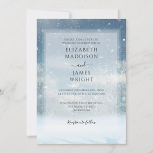 Invitation Mariage de la forêt de neige
